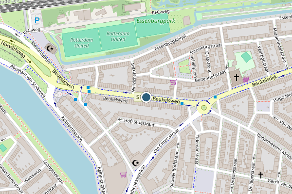 Politie-melding op Beukelsweg, Rotterdam op 20 juni, kaart-overzicht
