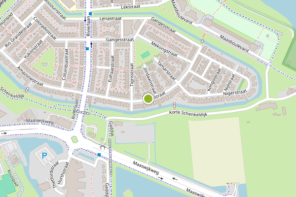 Ambulance-melding op Indusstraat, Spijkenisse op 20 juni, kaart-overzicht