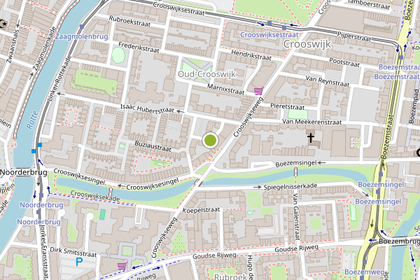 Ambulance-melding op Spiegelnisserplein, Rotterdam op 21 juni, kaart-overzicht