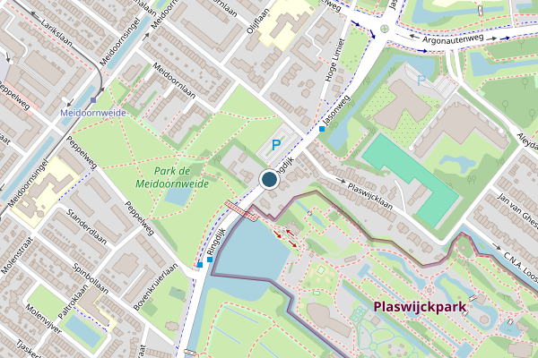 Politie-melding op Ringdijk, Rotterdam op 21 juni, kaart-overzicht
