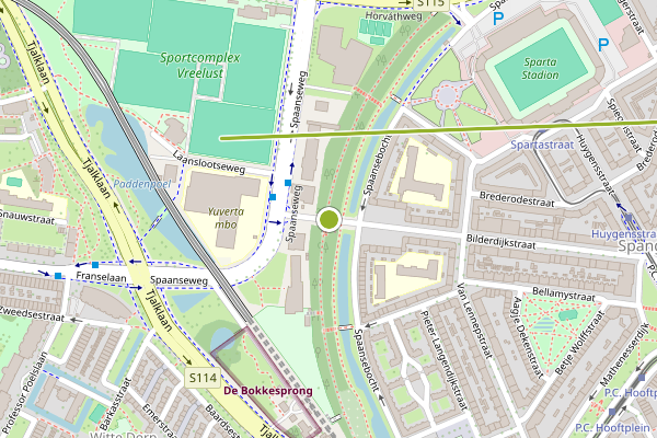 Ambulance-melding op Bilderdijkstraat, Rotterdam op 21 juni, kaart-overzicht