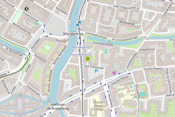 Ambulance-melding op Oudaenstraat, Rotterdam op 21 juni, kaart-overzicht