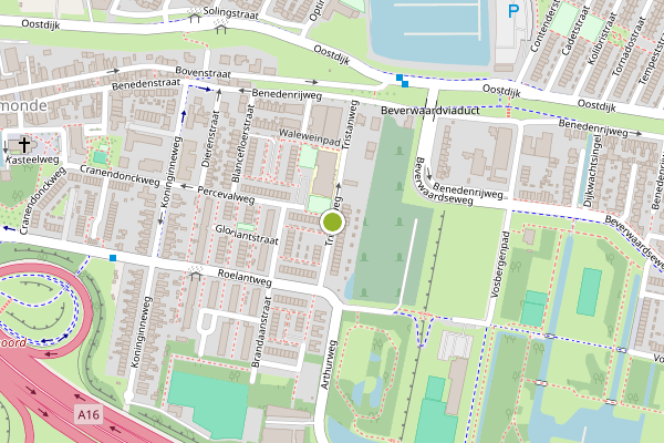 Ambulance-melding op Tristanweg, Rotterdam op 21 juni, kaart-overzicht