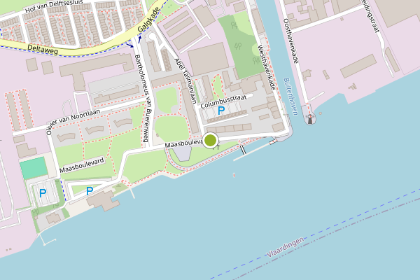 Ambulance + Brandweer + Politie samen ter plaatse op Maasboulevard, Vlaardingen op 21 juni, kaart-overzicht nieuws-bericht