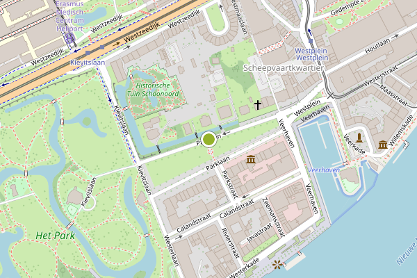 Ambulance-melding op Parklaan, Rotterdam op 5 mei, kaart-overzicht