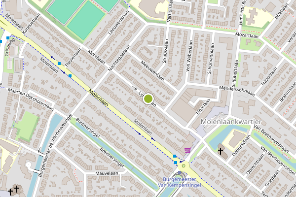 Ambulance-melding op Lijsterlaan, Rotterdam op 5 mei, kaart-overzicht