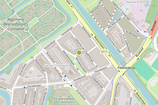 Ambulance-melding op Wandeloorddwarsstraat, Rotterdam op 5 mei, kaart-overzicht
