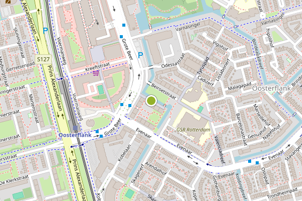 Ambulance-melding op Cartagenapad, Rotterdam op 5 mei, kaart-overzicht