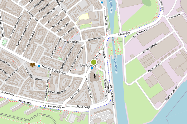 Ambulance-melding op Lekstraat, Schiedam op 5 mei, kaart-overzicht