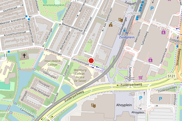 Brandweer-melding op Van Swietenlaan, Rotterdam op 21 juni, kaart-overzicht