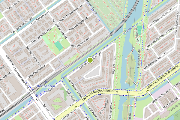 Ambulance-melding op Charley Tooropsingel, Rotterdam op 21 juni, kaart-overzicht