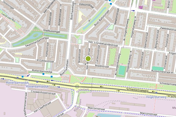 Ambulance-melding op Van Marumstraat, Schiedam op 21 juni, kaart-overzicht