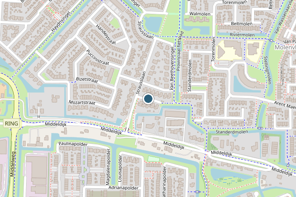Politie-melding op Strawinskysingel, Barendrecht op 21 juni, kaart-overzicht