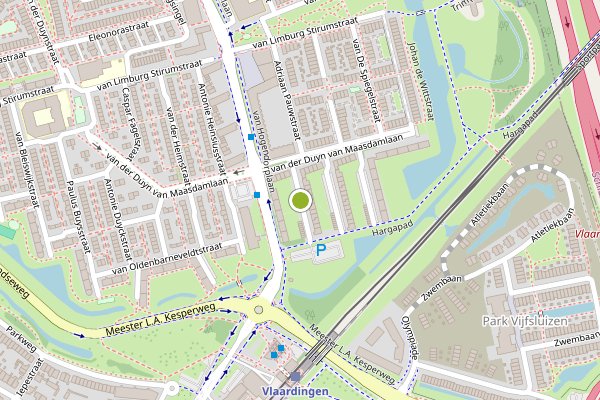 Ambulance-melding op van Hoornbeekstraat, Vlaardingen op 5 mei, kaart-overzicht