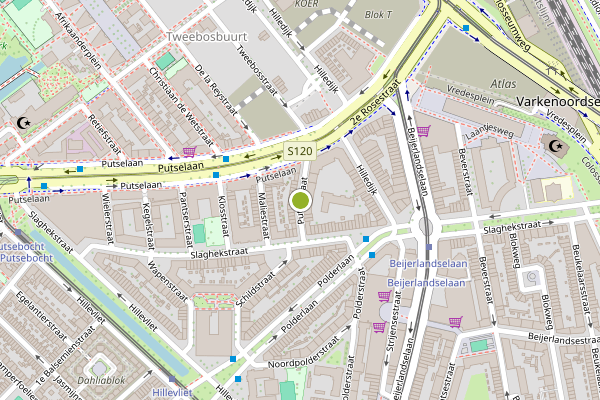 Ambulance-melding op Putsestraat, Rotterdam op 21 juni, kaart-overzicht