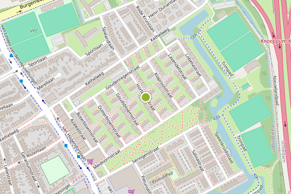 Ambulance-melding op Hortensiastraat, Vlaardingen op 4 mei, kaart-overzicht