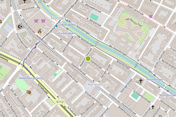 Ambulance-melding op Agniesestraat, Rotterdam op 21 juni, kaart-overzicht