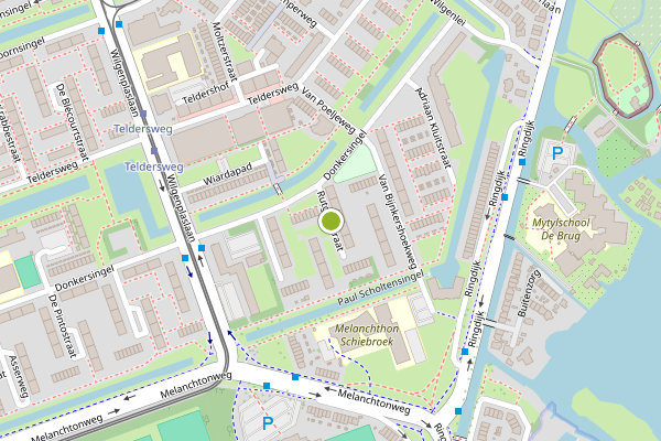 Ambulance-melding op Rutgersstraat, Rotterdam op 21 juni, kaart-overzicht