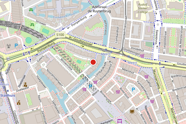 Brandweer-melding op Sint-Jacobsplaats, Rotterdam op 21 juni, kaart-overzicht