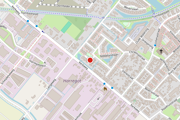 Brandweer-melding op Trambaan, Zuidland op 22 juni, kaart-overzicht