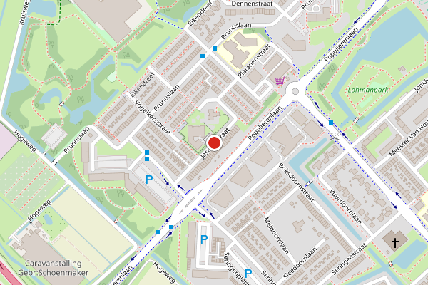 Brandweer-melding op Jasmijnstraat, Ridderkerk op 22 juni, kaart-overzicht