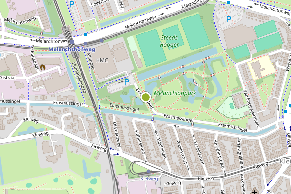 Ambulance-melding op Erasmuspad, Rotterdam op 22 juni, kaart-overzicht