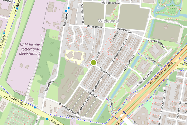 Ambulance-melding op Rollostraat, Rotterdam op 22 juni, kaart-overzicht