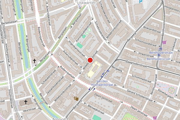 Brandweer-melding op Willebrordusstraat, Rotterdam op 22 juni, kaart-overzicht