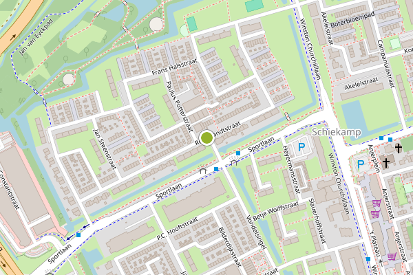 Ambulance-melding op Rembrandtstraat, Spijkenisse op 22 juni, kaart-overzicht