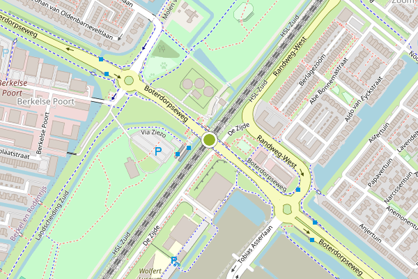 Ambulance-melding op Boterdorpseweg, Bergschenhoek op 22 juni, kaart-overzicht