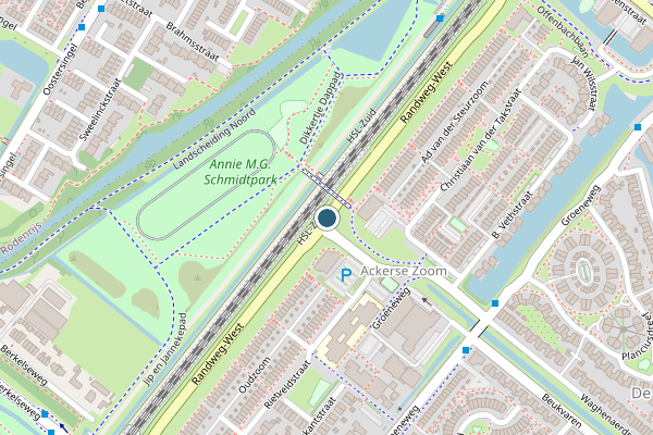 Politie-melding op Randweg-West, Bergschenhoek op 22 juni, kaart-overzicht