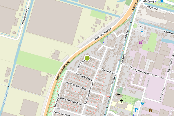 Ambulance-melding op Ireneweg, Bleiswijk op 22 juni, kaart-overzicht