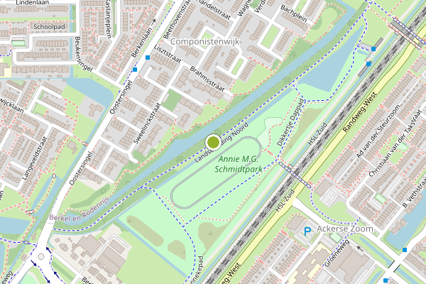 Ambulance-melding op Landscheiding Noord, Bergschenhoek op 22 juni, kaart-overzicht