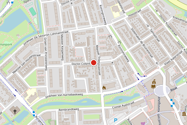 Brandweer-melding op Dr. Colijnstraat, Ridderkerk op 22 juni, kaart-overzicht