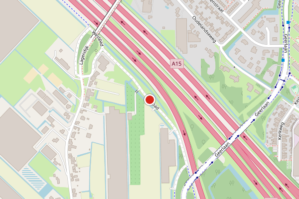 Ambulance + Brandweer + Politie samen ter plaatse op Westpad, Ridderkerk op 22 juni, kaart-overzicht nieuws-bericht