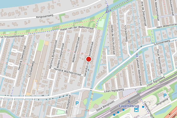 Brandweer-melding op Gerardus van Sillevoldtstraat, Rotterdam op 22 juni, kaart-overzicht