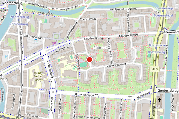 Brandweer-melding op Generaal van der Heijdenstraat, Rotterdam op 22 juni, kaart-overzicht