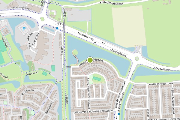Ambulance-melding op Marga Klompestraat, Spijkenisse op 22 juni, kaart-overzicht