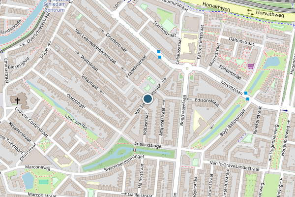 Politie-melding op Van Swindenstraat, Schiedam op 22 juni, kaart-overzicht