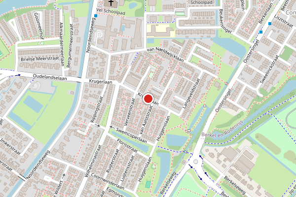 Brandweer-melding op Krugerlaan, Berkel en Rodenrijs op 22 juni, kaart-overzicht