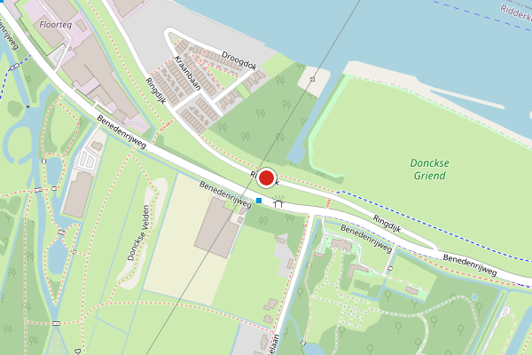 Brandweer-melding op Ringdijk, Ridderkerk op 22 juni, kaart-overzicht