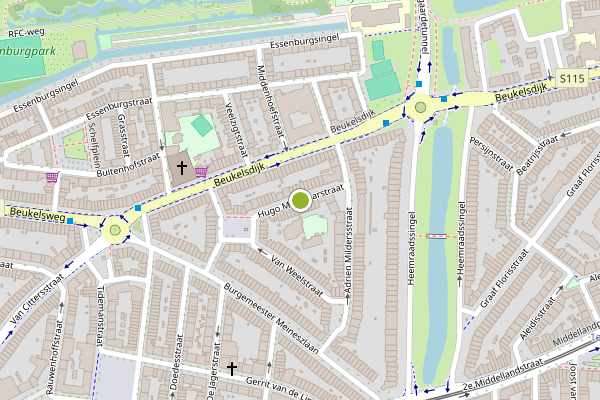 Ambulance-melding op Hugo Molenaarstraat, Rotterdam op 22 juni, kaart-overzicht