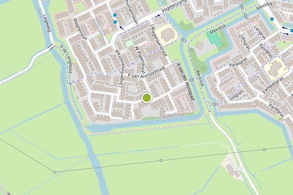 Ambulance-melding op A. Diepenbrockstraat, Spijkenisse op 23 juni, kaart-overzicht
