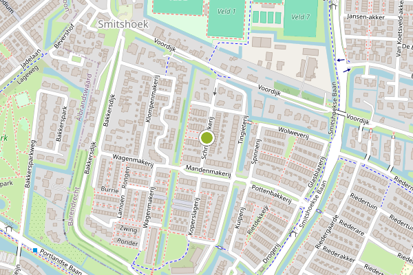 Ambulance-melding op Schrijnwerkerij, Barendrecht op 23 juni, kaart-overzicht
