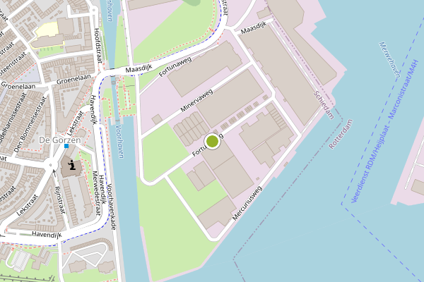 Ambulance-melding op Fortunaweg, Schiedam op 23 juni, kaart-overzicht