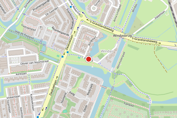 Brandweer-melding op Windas, Schiedam op 23 juni, kaart-overzicht