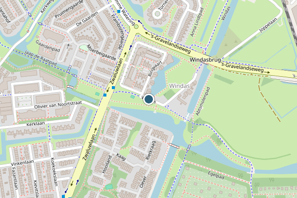 Politie-melding op Windas, Schiedam op 23 juni, kaart-overzicht