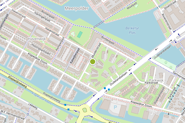 Ambulance-melding op Muiderstraat, Berkel en Rodenrijs op 23 juni, kaart-overzicht