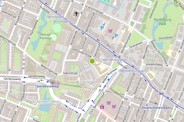 Ambulance-melding op Taborstraat, Rotterdam op 6 mei, kaart-overzicht