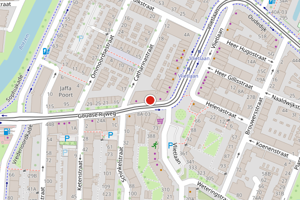 Brandweer-melding op Goudse Rijweg, Rotterdam op 23 juni, kaart-overzicht